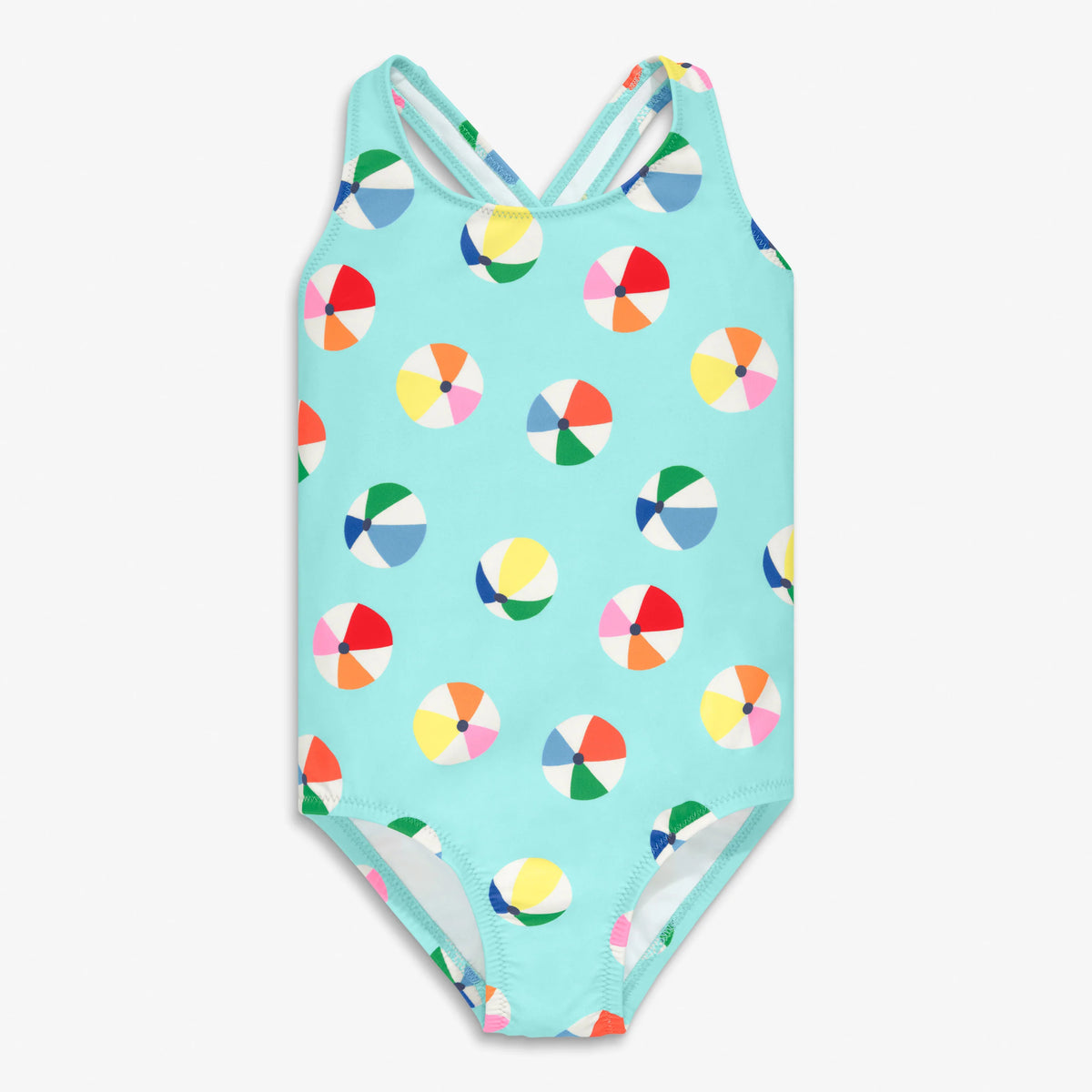 Kids tank swimsuit in beach balls