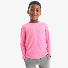 Kids long sleeve pocket tee