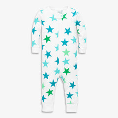 Clearance baby organic zip romper in cutout star