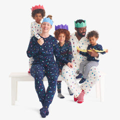 Clearance kids organic PJ pant in rainbow fair isle