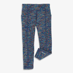 Clearance kids active pocket legging in spacedye