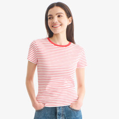 Women's fit rib tee in stripe