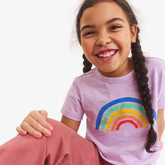 Kids cutout rainbow tee