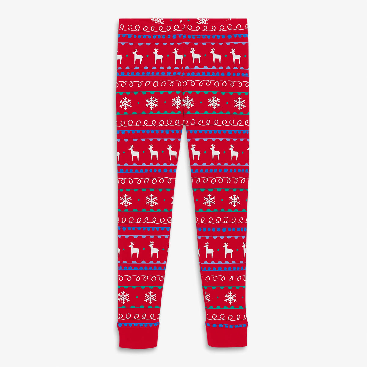 Clearance kids organic PJ pant in reindeer fair isle