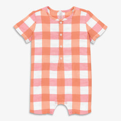 Clearance baby henley picnic shortie in gingham
