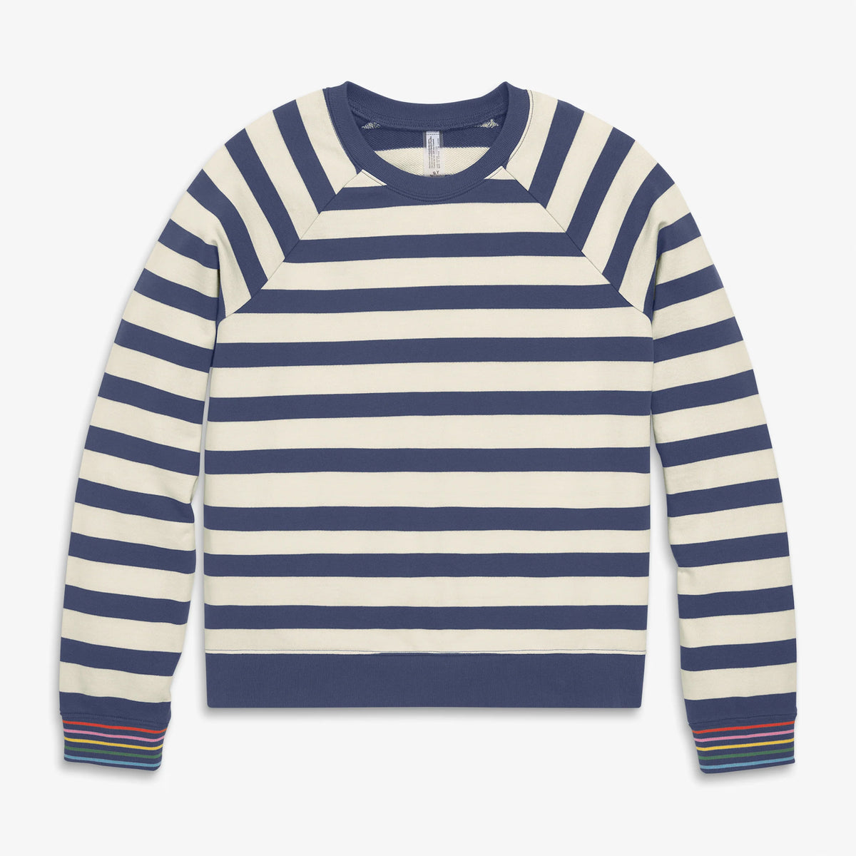 Women's fit 24/7 sweatshirt with rainbow cuff