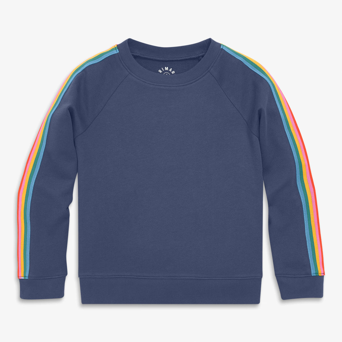 Kids sweatshirt with rainbow trim