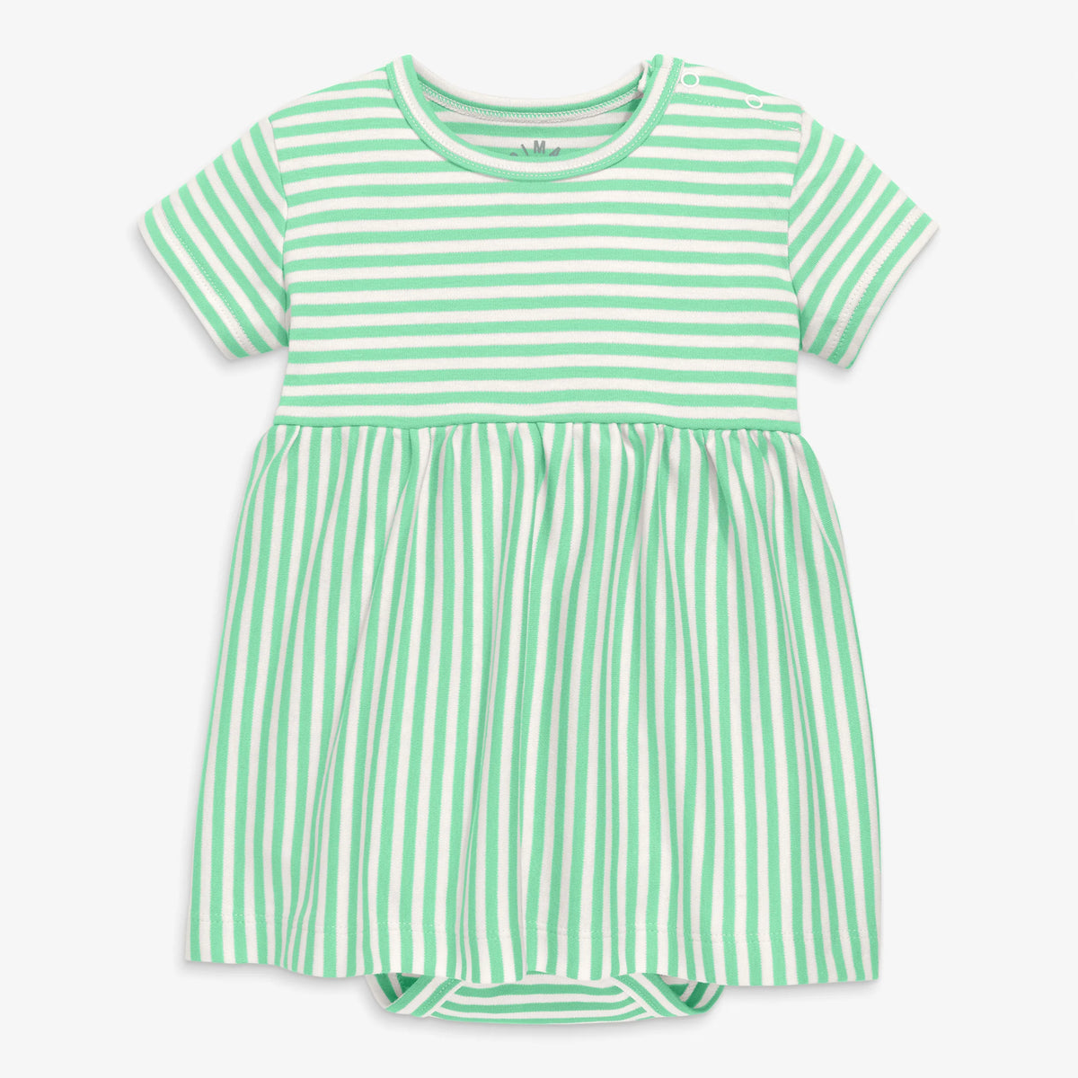 Clearance organic babysuit dress in stripe