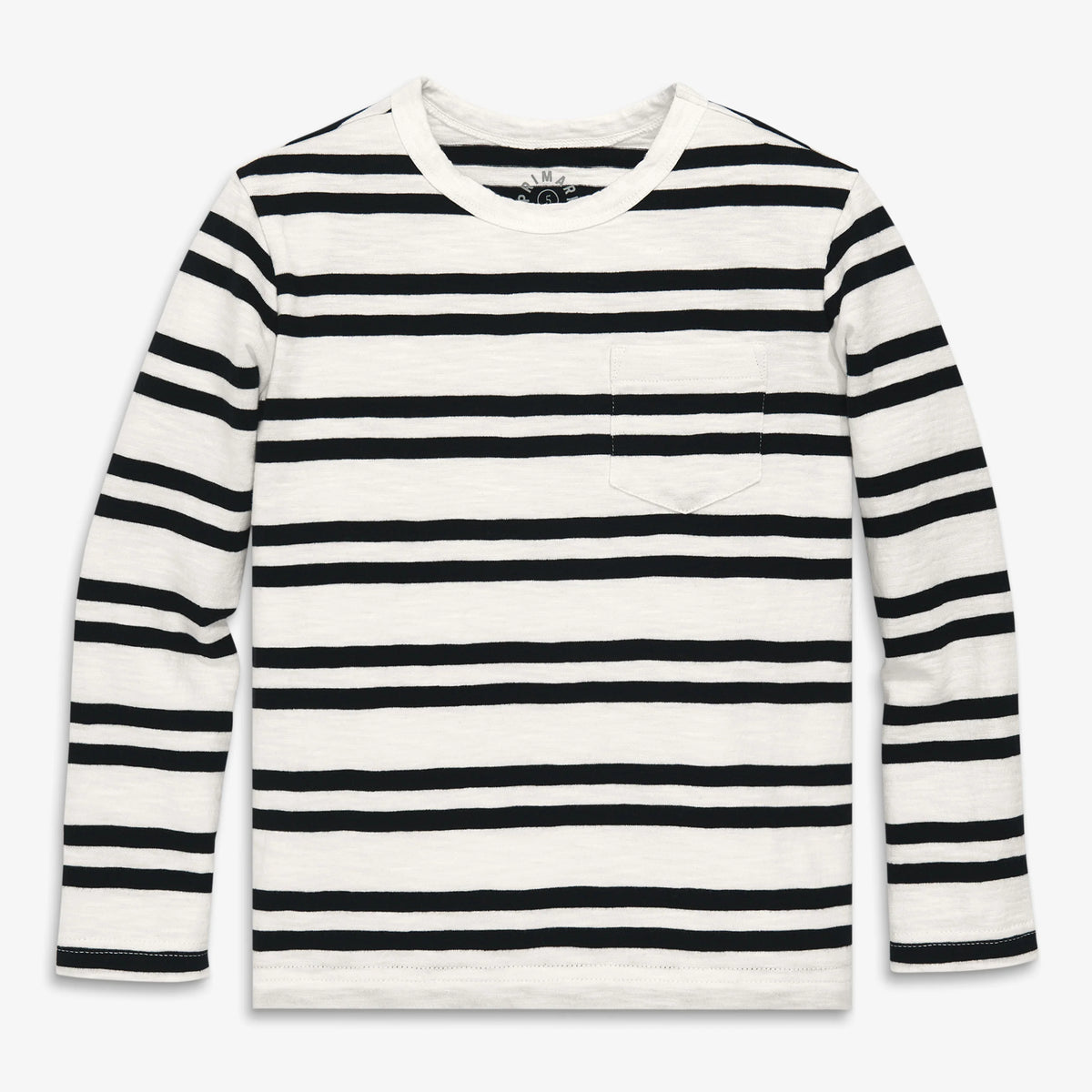 Clearance kids long sleeve slub pocket stripe tee