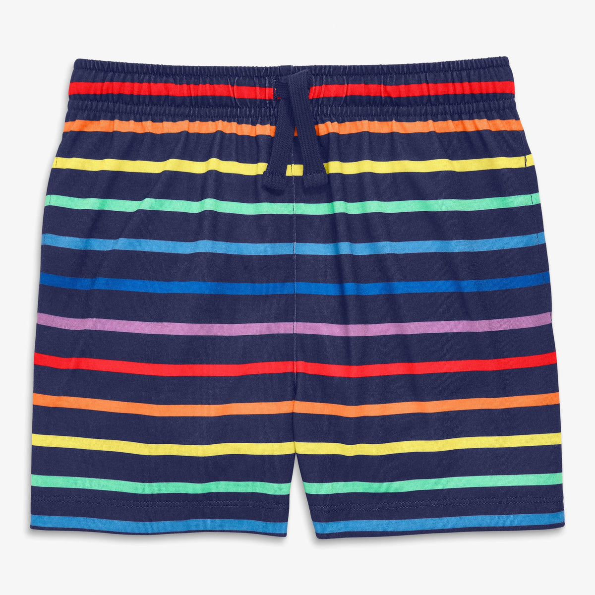 Clearance kids drawstring pj short in rainbow stripe