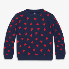 Kids sweatshirt in confetti hearts