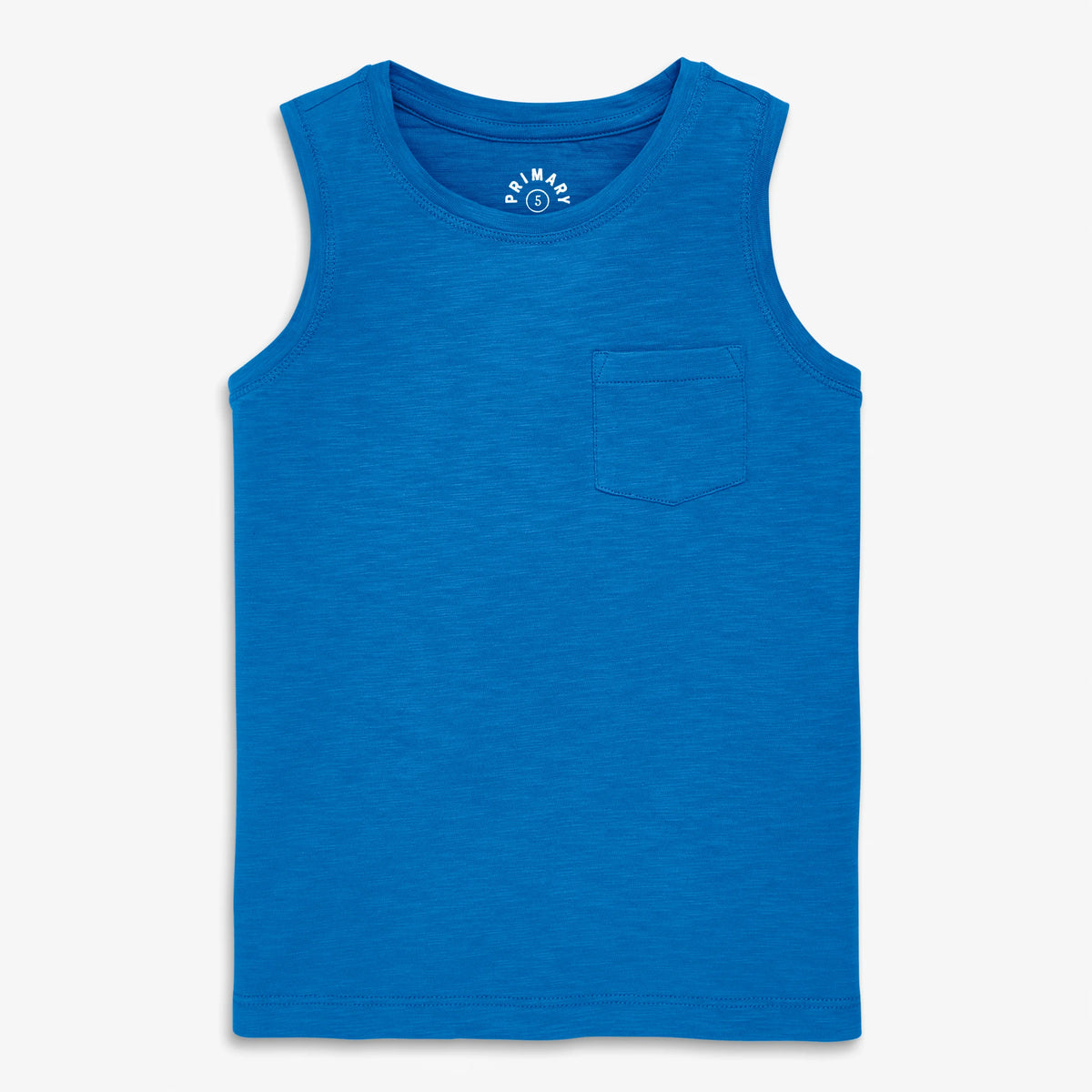 Kids slub pocket tank in seasonal colors