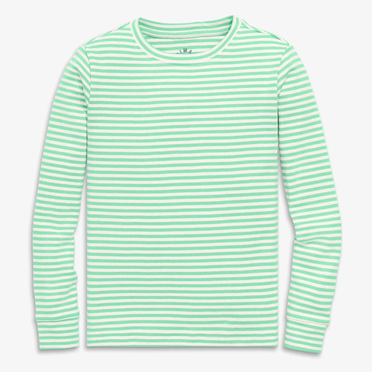 Kids organic long sleeve PJ top in stripe