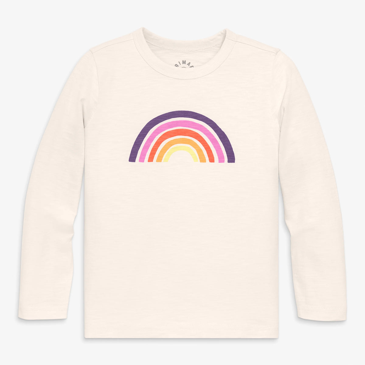 Kids long sleeve cutout rainbow tee