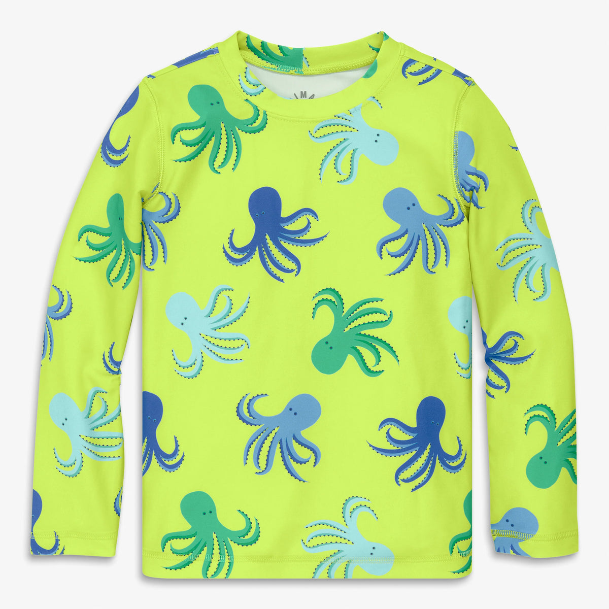 Kids long sleeve rash guard in octopus pals