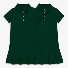 Kids pique polo dress 2-pack