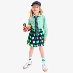 Clearance kids pull-on pocket skirt in apple orchard