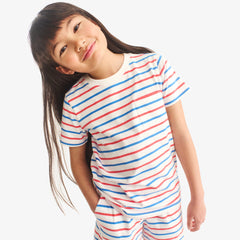 Kids pocket tee in multi stripe