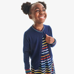 Clearance kids rainbow trim cardigan