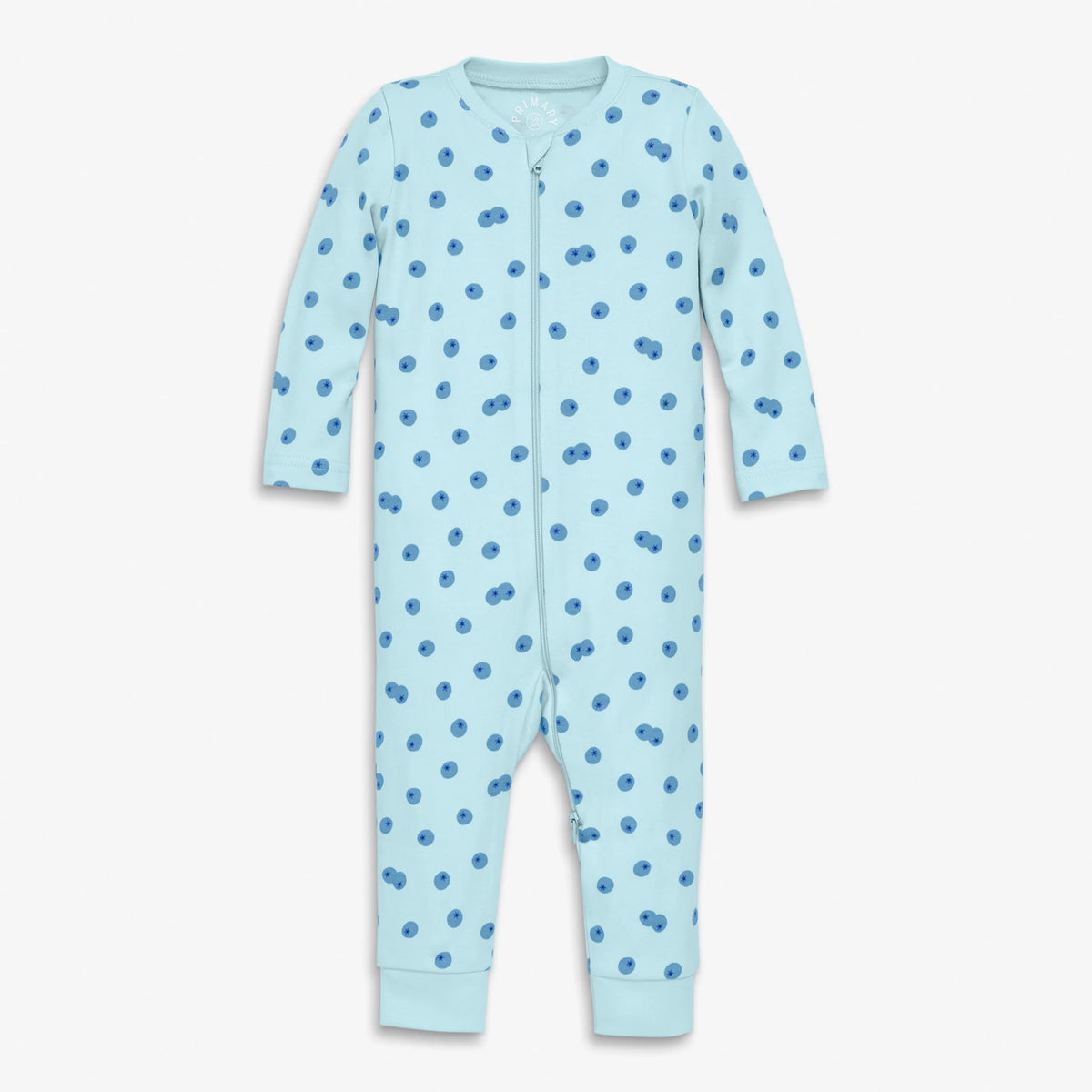 Baby organic zip romper in summer fruits