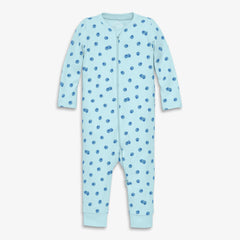 Baby organic zip romper in summer fruits