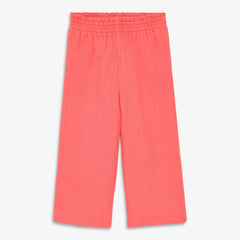 Kids cotton gauze cropped easy pant